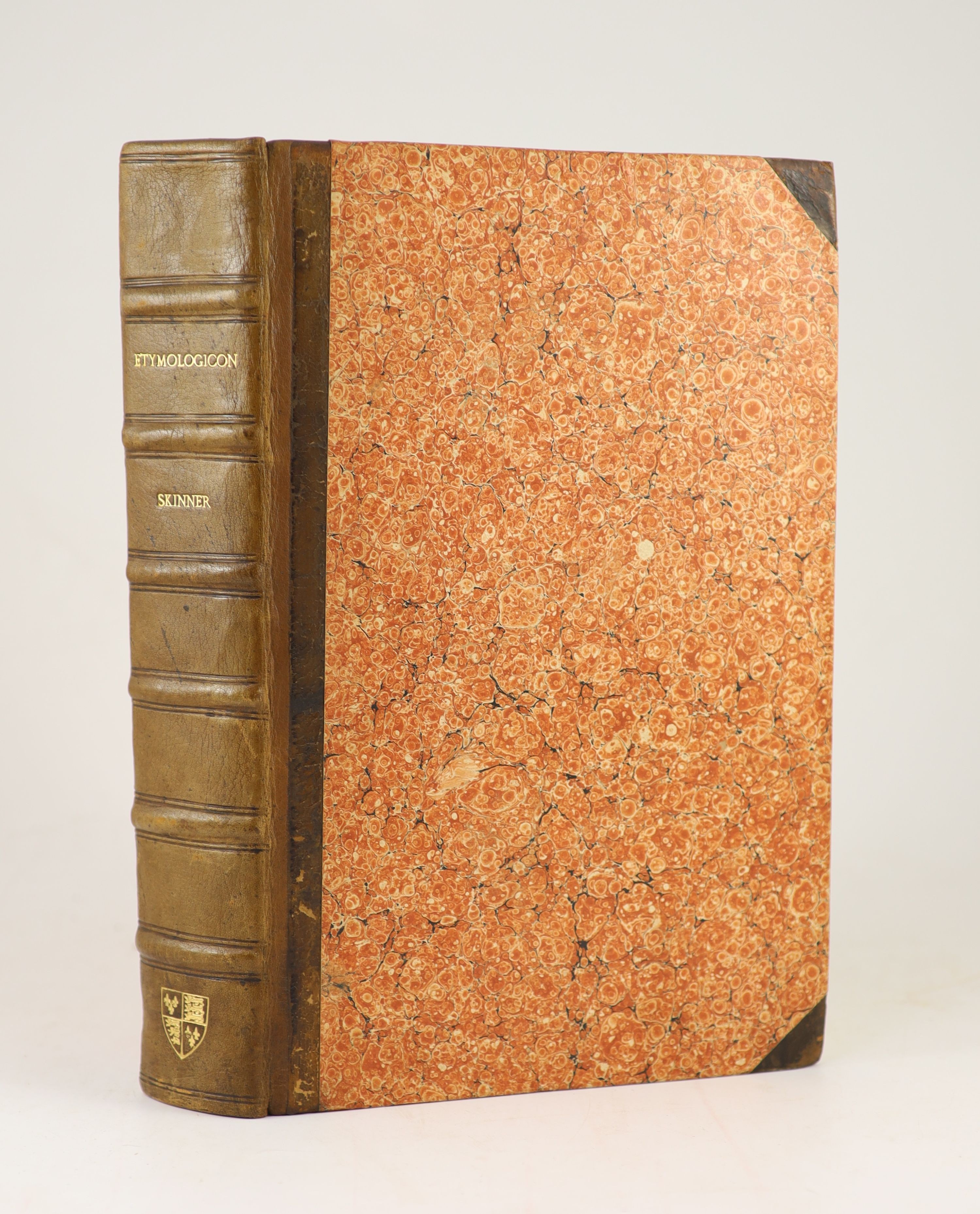 Skinner, Stephen - Etymologicon Linguae Anglicanae... head & tailpiece decorations, licence leaf & 'Candide Lector' (3)pp at end; sometime rebound half calf & (old) marbled